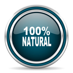 natural blue glossy web icon