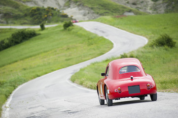 Red classic car