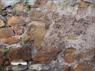 Irregular brick wall