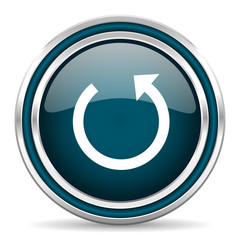 rotate blue glossy web icon