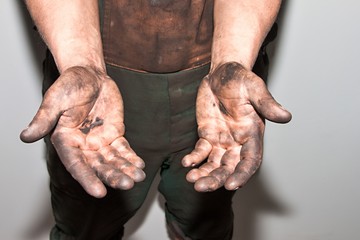 oily hands
