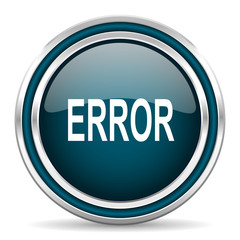 error blue glossy web icon