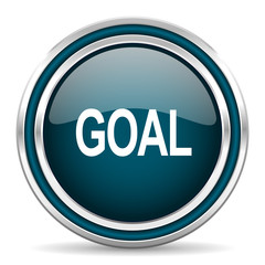 goal blue glossy web icon