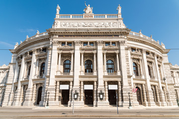 Fototapeta na wymiar The Burgtheater (Imperial Court Theater) is the Austrian National Theatre in Vienna and one of the most important German language theatres in the world.