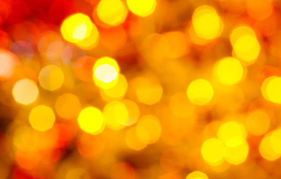 Dark Yellow And Red Twinkling Christmas Lights