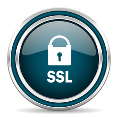 ssl blue glossy web icon