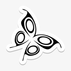 Abstract butterfly shape black