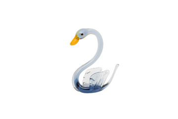 Swan handmade decorative figure of melted glass