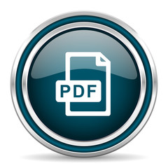 pdf file blue glossy web icon
