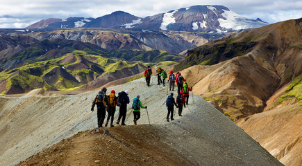 Iceland hiking - obrazy, fototapety, plakaty