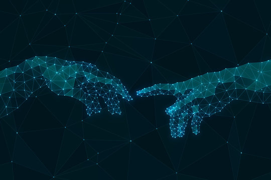 Abstract God's hand vector illustration