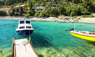 Obraz premium crystal clear adriatic sea on Peljesac Peninsula in Dalmatia, Croatia