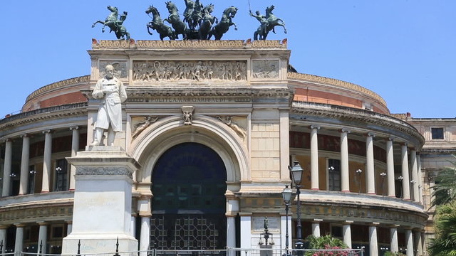 Politeama Garibaldi Theater In Palermo Sicily Italy