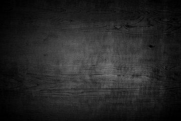 Fototapeta premium Black wood texture background. Dark edges
