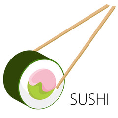 Sushi with Chopsticks