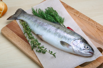 Raw trout