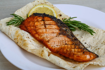 Grilled salmon