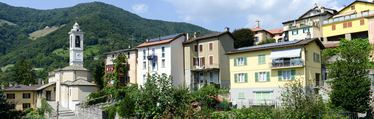 Fototapeta na wymiar The village of Bruzella on Muggio valley