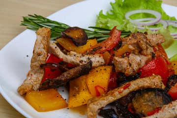 Roasted pork with vegetables