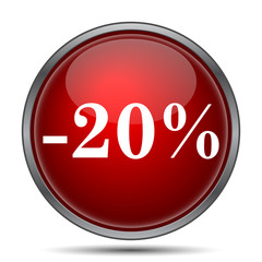 20 percent discount icon