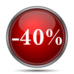 40 percent discount icon