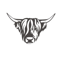 Vector image of an cow sign for butchers shop