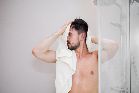 Man at the shower