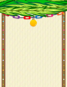 Sukkah Note - Decorative blank sign in a shape of sukkah. Eps10