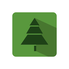 Fototapeta premium Vector flat icon of tree with shadow