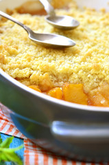 Peach crumble.