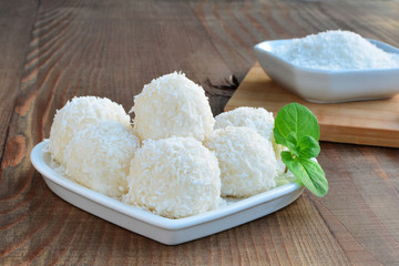White chocolate coconut truffles