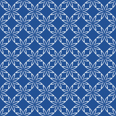 Fototapeta premium Abstract Seamless geometric floral pattern