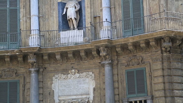 The Four Corners (Quattro Canti square) Palermo Sicily Italy