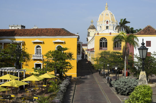View To Old Town Of Cartagena - Summer Restaurant, Cathedral 