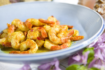 Spicy garlic pepper shrimp