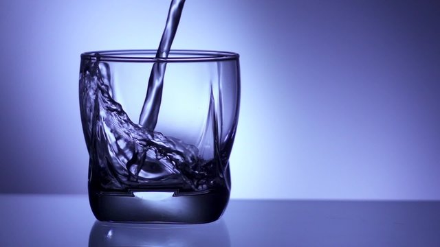 9 Glass Filled With Water In Super Slowmotion 240p