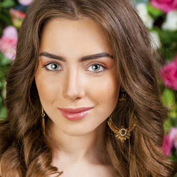 Beauty portrait of young attractive woman