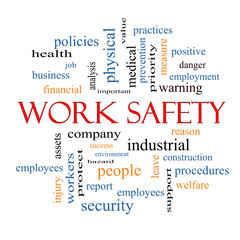 Work Safety Word Cloud Concept