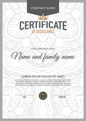 Vector certificate template.