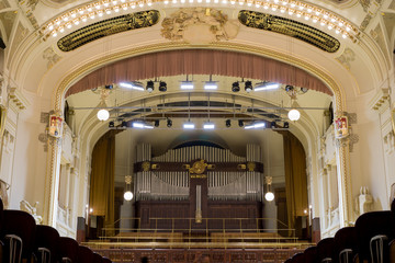 Smetana Hall, Art Nouveau venue hosting classical concerts, opera & ballet plus events including fashion shows.