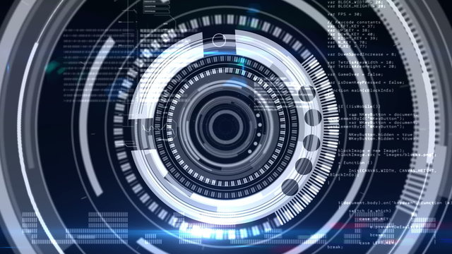Dial interface in black and blue