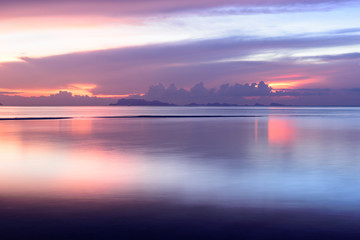Fototapeta na wymiar Vintage beach and sky at dusk