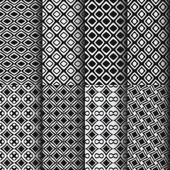 Set of eight geometric pattern - vector