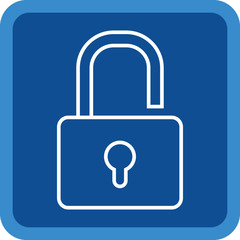 Unlock vector icon line