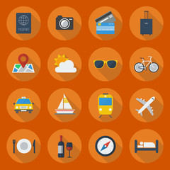 Travel Flat Icon Set