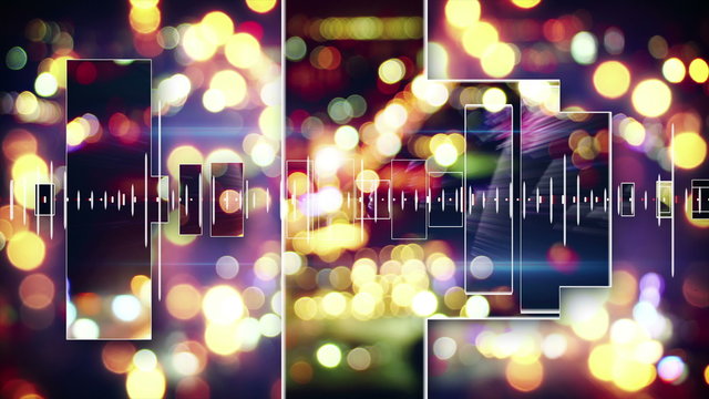 Music equalizer festive loopable background