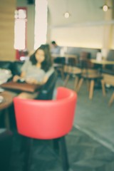 Blurred of restaurant