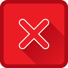 Obraz premium Close vector icon line