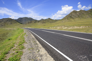 Beautiful Chuysky Trakt in Altai Mountains.