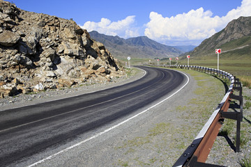 Beautiful Chuysky Trakt in Altai Mountains.